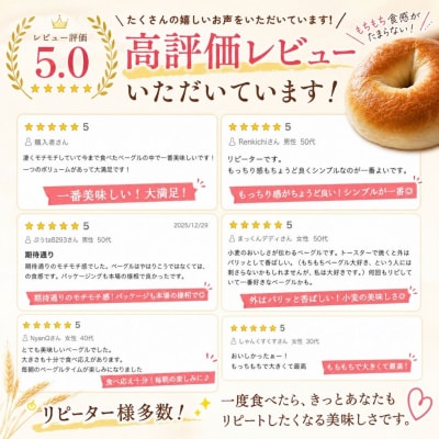ナチュラルプレーンベーグル 10個セット もちもちベーグル 冷凍パン パンセット