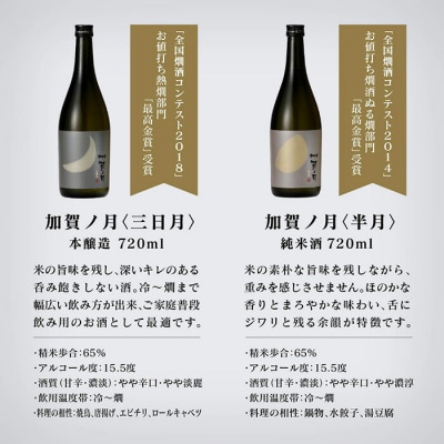 日本酒 加賀ノ月 月暦セット 720ml×6本 日本酒飲み比べ 清酒 加越酒造