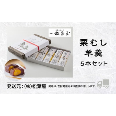 月よみ山路 栗むし羊羹5本セット 大人気ようかん 羊かんセット