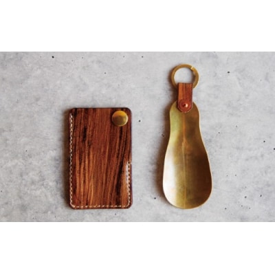 靴ベラ SHOE HORN「LEATHERS by Kei Arabuna」靴べら 革細工