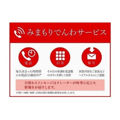 郵便局のみまもりサービス「みまもりでんわサービス」(固定電話、12カ月間)
