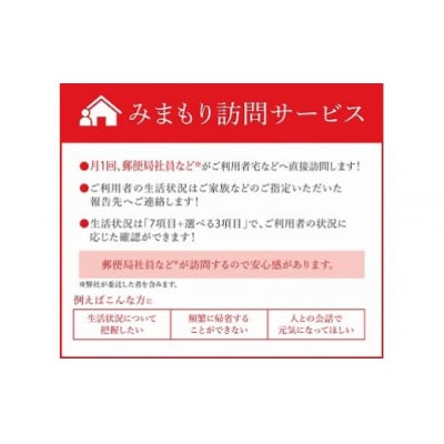 051002. 郵便局のみまもりサービス「みまもり訪問サービス」(6カ月間)