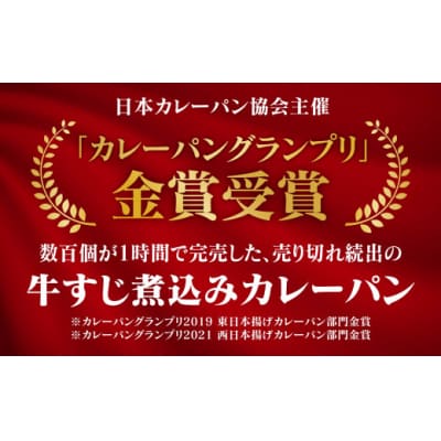 自家製牛すじ煮込みのカレーパン 10個 パンの朝顔 冷凍カレーパン