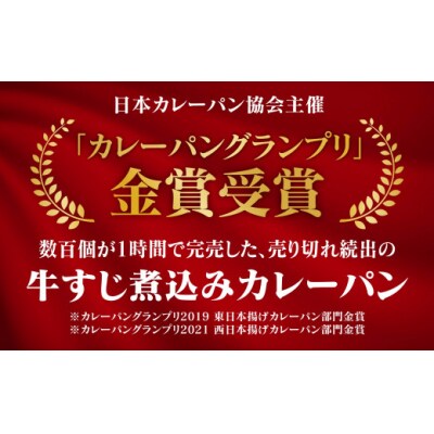 自家製牛すじ煮込みのカレーパン 10個 パンの朝顔 冷凍カレーパン