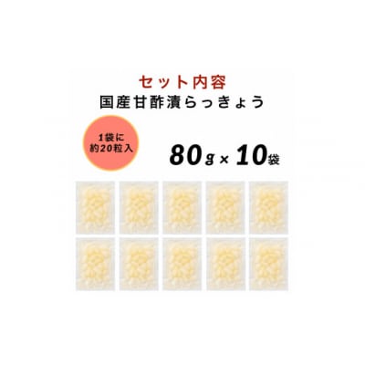国産甘酢漬らっきょう 10袋セット らっきょう漬け 漬物