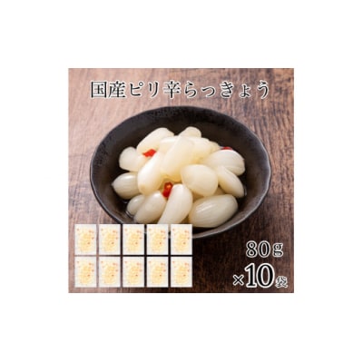 国産ピリ辛らっきょう 10袋セット らっきょう漬け 漬物
