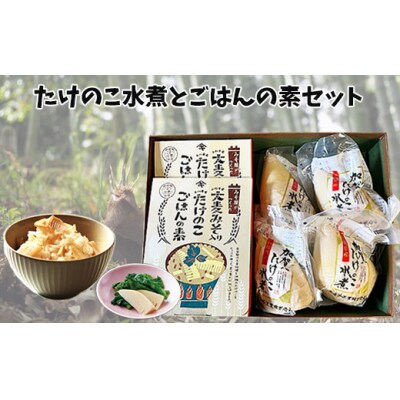 加賀たけのこ水煮 大麦みそ入り たけのこごはんの素(2合炊き用)セット 野菜 具材