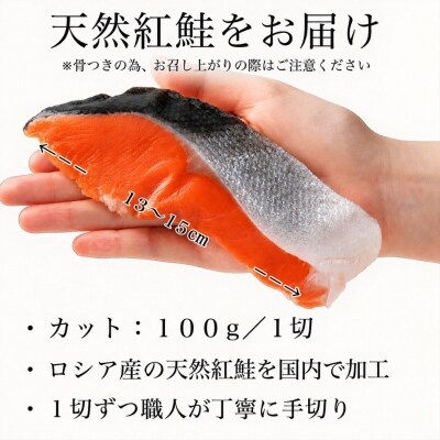 天然紅鮭の切り身 甘塩仕立て 10切れセット 小分け 冷凍さけ 焼き鮭