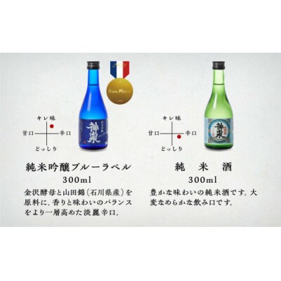 日本酒 神泉 ほろ酔いセット300ml 6本セット (6種類)大吟醸 純米酒