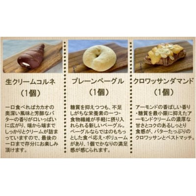 【3ヶ月定期便】糖質制限パン オススメバラエティセット 5種 18個 冷凍パン 低糖質 パンセット