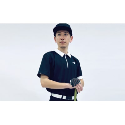 マイクロタフレッチ メンズ ジップポロシャツ/ブラック/3Lサイズ