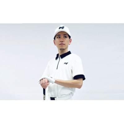 マイクロタフレッチ メンズ ジップポロシャツ/ホワイト/3Lサイズ