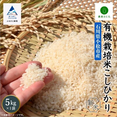 コシヒカリ 5kg 有機栽培米 令和8年産新米 有機JAS認定 こしひかり 精米【農家ふじた】