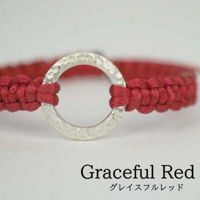 Bracelet -Dawn- シルバー ブレスレット【グレイスフルレッド】