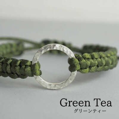 Bracelet -Dawn- シルバー ブレスレット【グリーンティー】