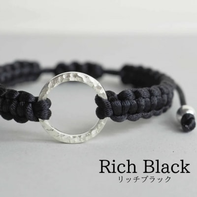 Bracelet -Dawn- シルバー ブレスレット【リッチブラック】