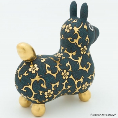 【RODY×九谷焼】九谷焼ロディ「青粒盛金桜花唐草文」仲田錦玉