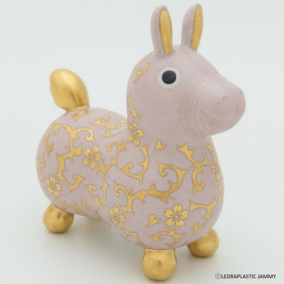 【RODY×九谷焼】九谷焼ロディ「白粒盛金桜花唐草文(ピンク)」仲田錦玉