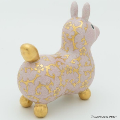 【RODY×九谷焼】九谷焼ロディ「白粒盛金桜花唐草文(ピンク)」仲田錦玉