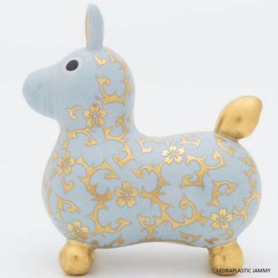 【RODY×九谷焼】九谷焼ロディ「白粒盛金桜花唐草文(ブルー)」仲田錦玉