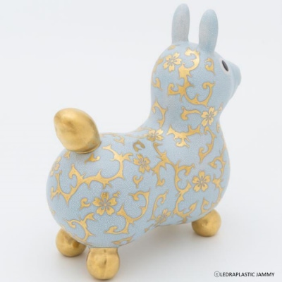 【RODY×九谷焼】九谷焼ロディ「白粒盛金桜花唐草文(ブルー)」仲田錦玉