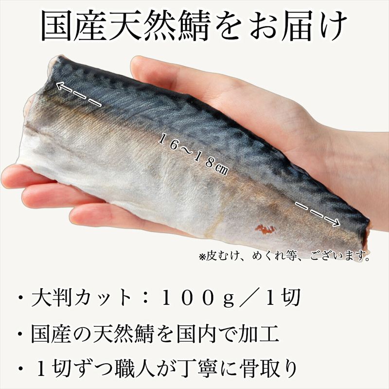 国産鯖の切り身(甘塩)  15切セット【カネナカ食品工業】