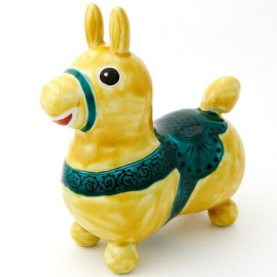 【RODY×九谷焼】九谷焼置物ロディ「瑞典風花文(黄)」 