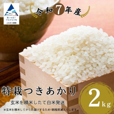 特栽つきあかり 精米 白米 (玄米2kgを精米したて白米発送) 令和7年度産