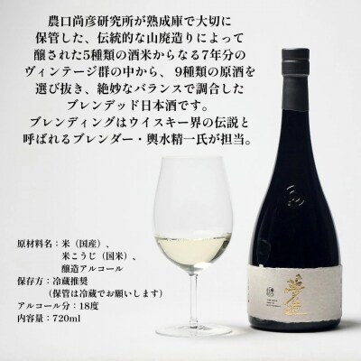 農口尚彦研究所 夢造 能登復興支援特別限定酒 720ml 人間国宝 重要無形文化財 日本酒