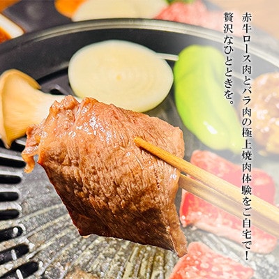 赤牛 焼肉用カット(バラ・ロース)500g(球磨村)