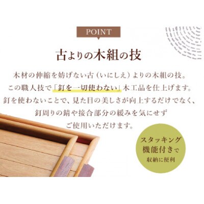 【木の家具工房　林工亘】木製トレイ【小】【nrk100】