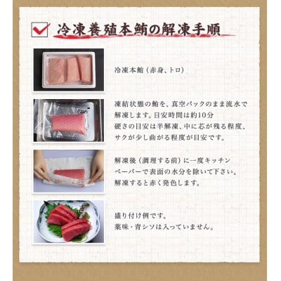 本マグロ(養殖)トロ&赤身セット 240g【nks113】