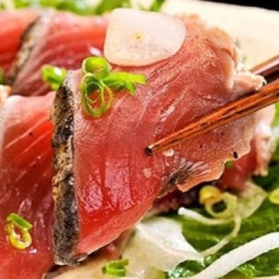 黄金藁焼 一本釣り 鰹タタキ 3kg じゃばらポンズ100mlのセット【nks101】