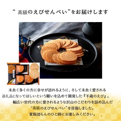 上級 海老 せんべい「千歳のえび(2枚×8袋)×5袋」ノンフライ 高級 H011-097