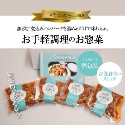 碧南DELIシリーズお肉惣菜無添加デミグラスハンバーグ約800g(200g×4個)H080-036