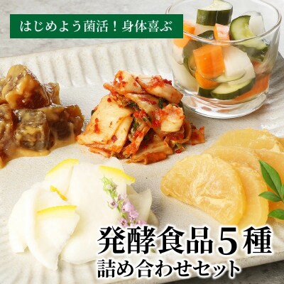 はじめよう菌活!身体喜ぶ発酵食品5種詰め合わせセット　H147-005