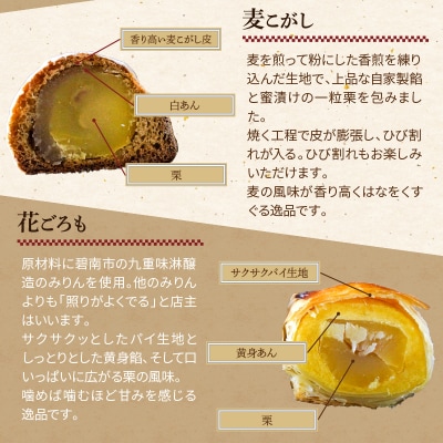 栗ざんまい!栗まんじゅう3種類食べ比べセット　H149-012