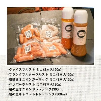 厳選三河豚ソーセージ&ドレッシング 全6種 ミニサイズ お弁当にぴったり　H094-035
