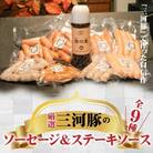 厳選三河豚ソーセージ&ステーキソース 全9種 ミニサイズ お弁当にぴったり　H094-036