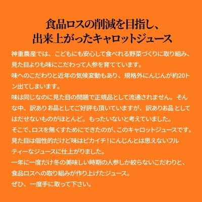 定期便 全3回　無添加 上質フルーティーマドンナキャロットジュース720ml×2本　H105-164