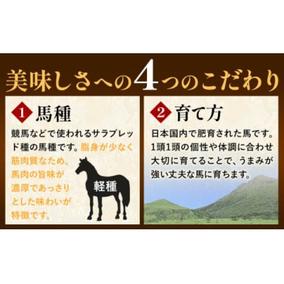 馬肉 カット済み 国産 馬刺し 合計約120g (40g×3個) 道の駅竜北