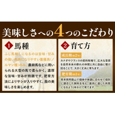 馬肉 ふじ刺し 上赤身 合計約320g 道の駅竜北
