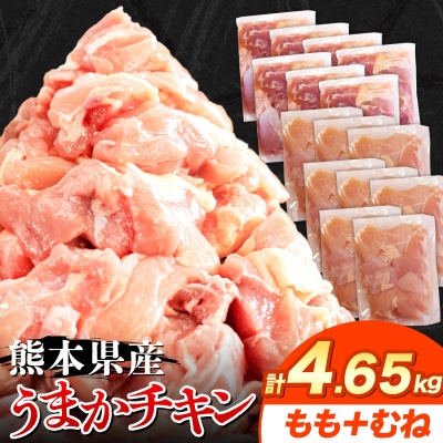 うまかチキン もも+むねハーフセット 合計4.65kg《30日以内に出荷予定(土日祝除く)》
