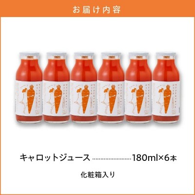 (TVで紹介)無添加 フルーティーマドンナキャロットジュース 180ml×6本 H105-160