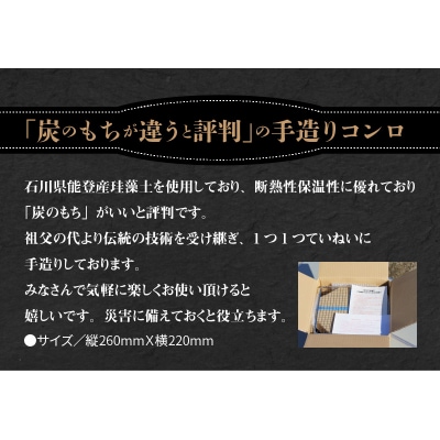 木炭コンロ 8.5号 (上置き・アミ付) H023-046