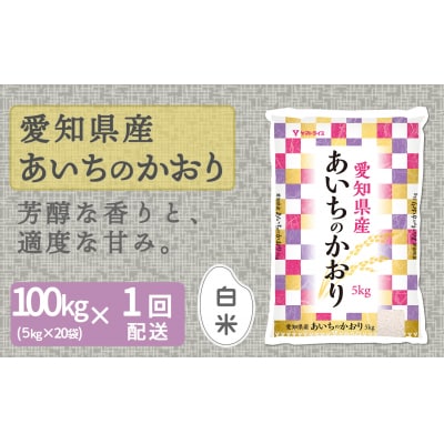 【精米】愛知県産あいちのかおり 100kg(5kg×20袋) H074-665