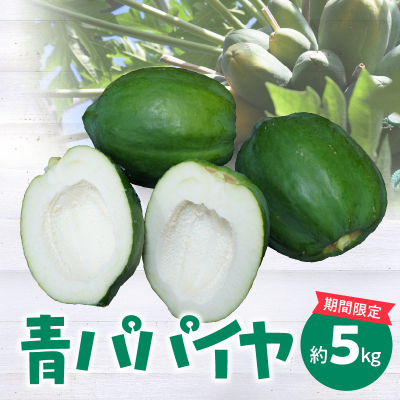 【期間限定】 青パパイヤ 約5kg スーパーフード  エックスファーム H164-011