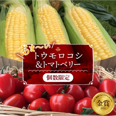 【2026年度事前受付】甘いトウモロコシ&トマトベリー長田農園しかできない夢の共演 H004-160