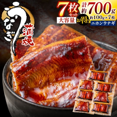 うなぎ蒲焼き(約100g×7Pセット).AE238