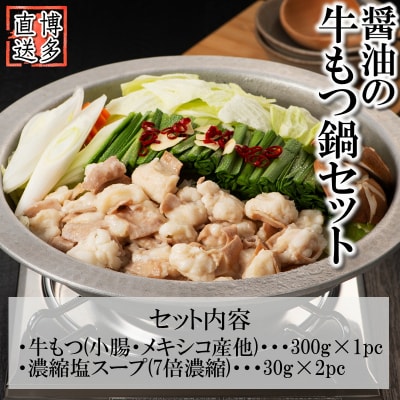 博多名物もつ鍋(醤油味お試し2～3人前)【もつ鍋・醤油味】.ZF149